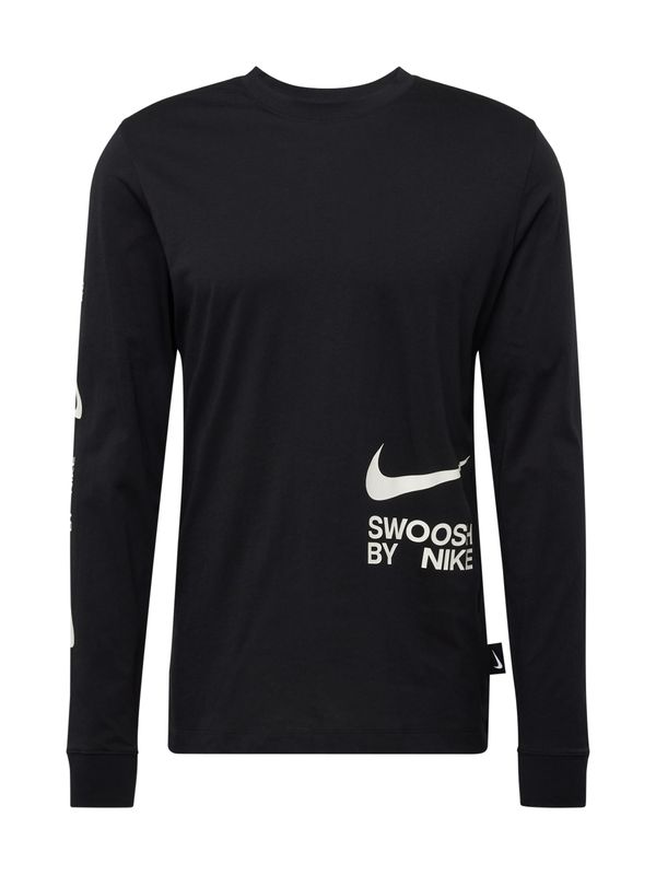 Nike Sportswear Nike Sportswear Majica 'BIG SWOOSH'  črna / bela
