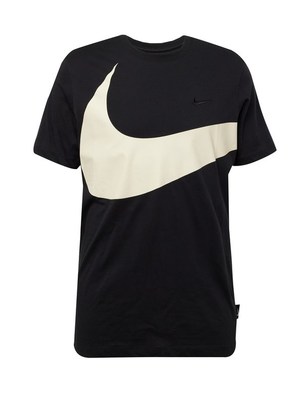 Nike Sportswear Nike Sportswear Majica 'Big Swoosh'  črna / bela