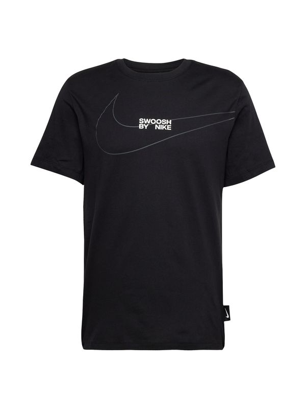 Nike Sportswear Nike Sportswear Majica 'BIG SWOOSH'  srebrno-siva / črna / bela