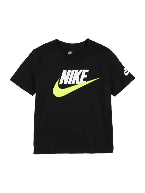 Nike Sportswear Nike Sportswear Majica 'CLUB FAMILY'  neonsko rumena / črna / bela