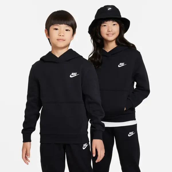 Nike Sportswear Nike Sportswear Majica 'Club Flc'  črna / bela