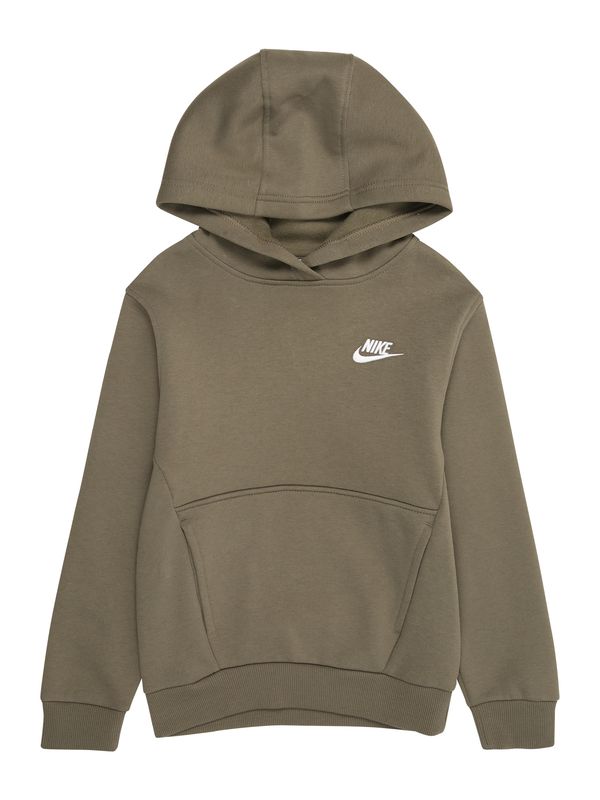 Nike Sportswear Nike Sportswear Majica 'CLUB FLC'  oliva / bela