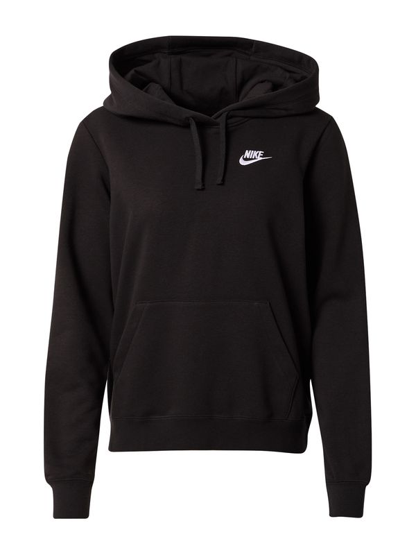 Nike Sportswear Nike Sportswear Majica 'Club Fleece'  črna / bela