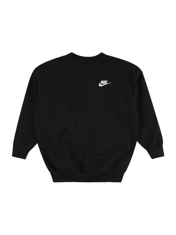 Nike Sportswear Nike Sportswear Majica 'Club Fleece'  črna / bela