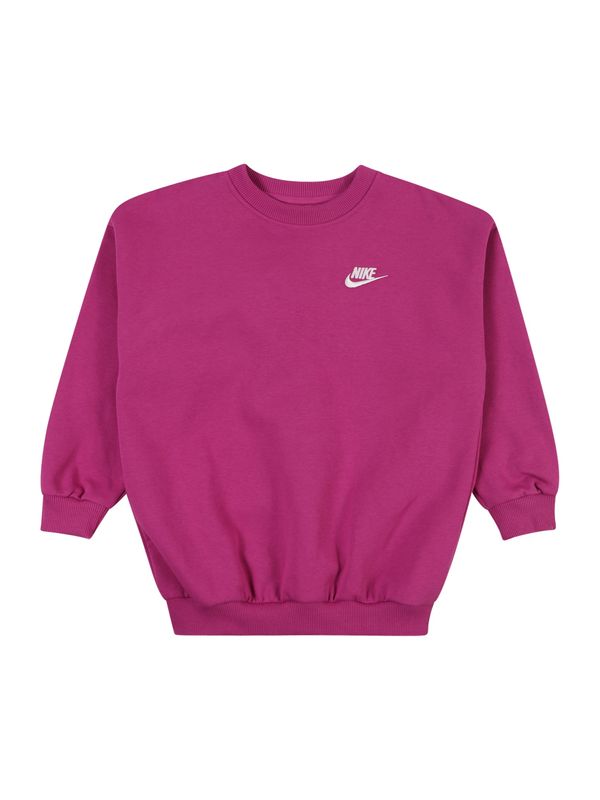 Nike Sportswear Nike Sportswear Majica 'Club Fleece'  fuksija / bela