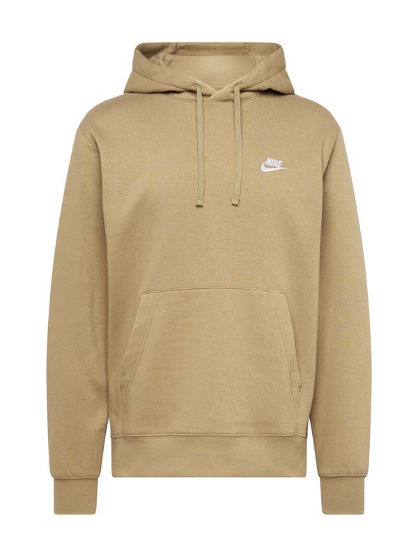 Nike Sportswear Nike Sportswear Majica 'Club Fleece'  oliva / bela