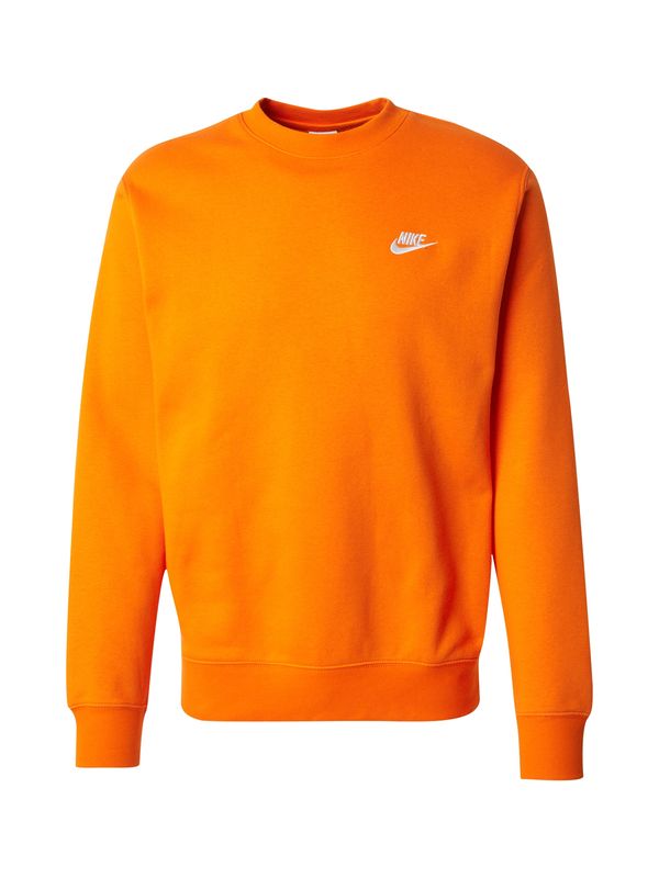 Nike Sportswear Nike Sportswear Majica 'CLUB FLEECE'  oranžna / bela