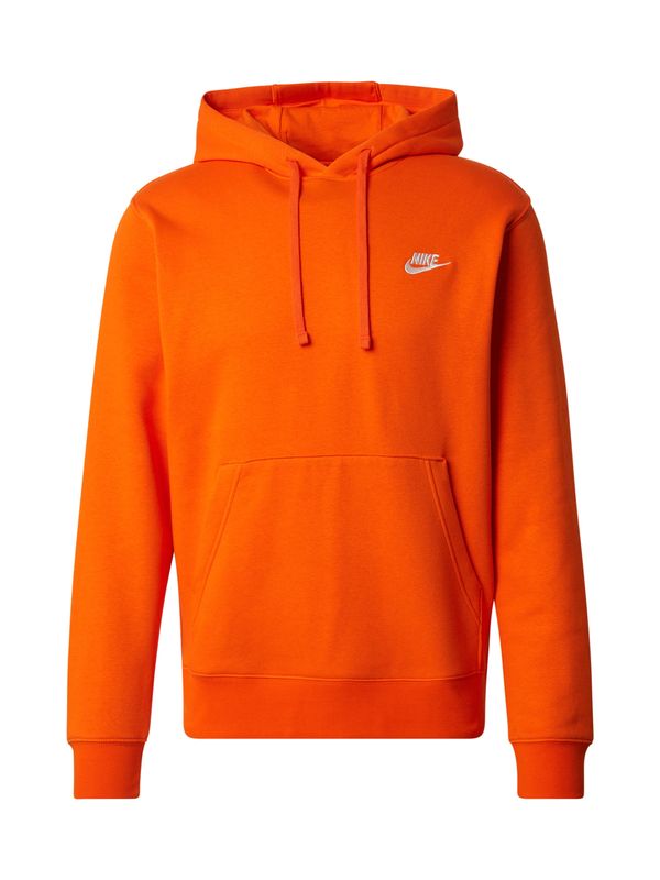 Nike Sportswear Nike Sportswear Majica 'Club Fleece'  oranžna / bela