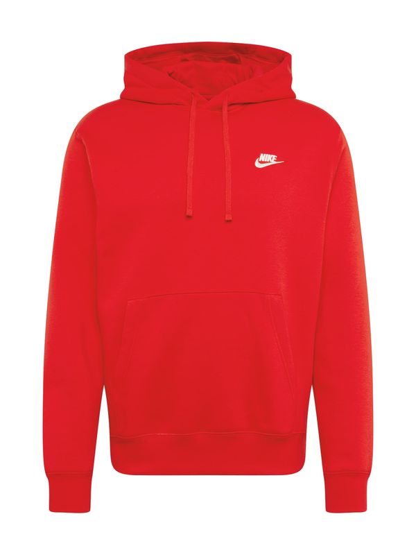 Nike Sportswear Nike Sportswear Majica 'Club Fleece'  rdeča / bela