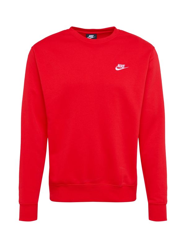 Nike Sportswear Nike Sportswear Majica 'Club Fleece'  rdeča / bela