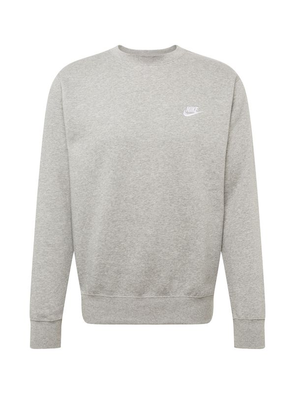 Nike Sportswear Nike Sportswear Majica 'Club Fleece'  svetlo siva / bela