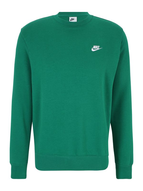 Nike Sportswear Nike Sportswear Majica 'Club Fleece'  večbarvno zelena / bela