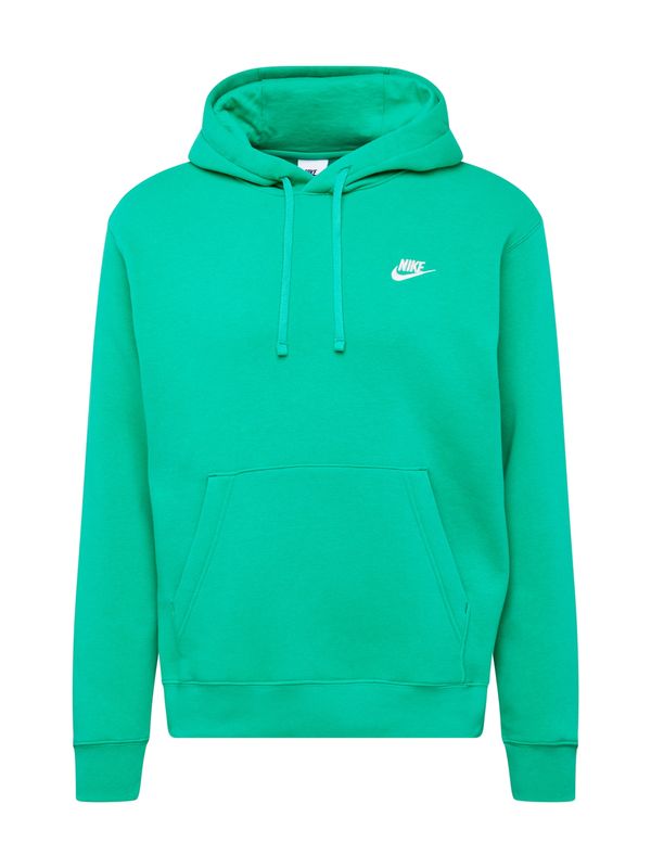 Nike Sportswear Nike Sportswear Majica 'Club Fleece'  zelena / bela