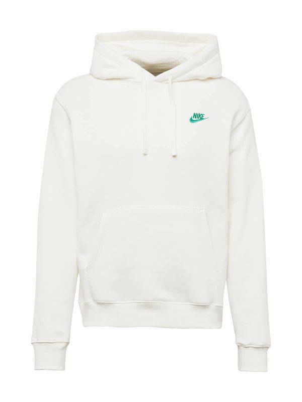 Nike Sportswear Nike Sportswear Majica 'Club Fleece'  zelena / volneno bela