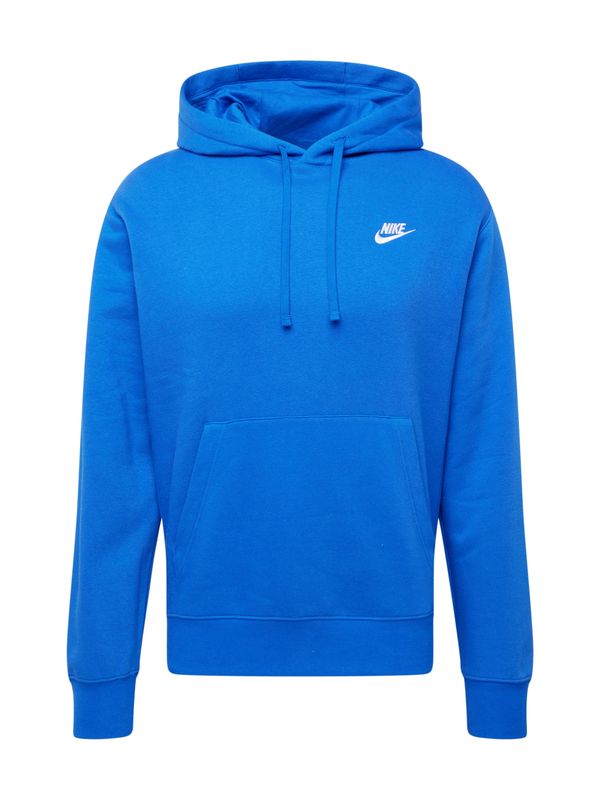 Nike Sportswear Nike Sportswear Majica 'CLUB FLEECEE'  cijansko modra / bela