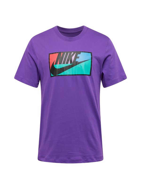 Nike Sportswear Nike Sportswear Majica 'CLUB'  meta / lila / oranžno rdeča / črna