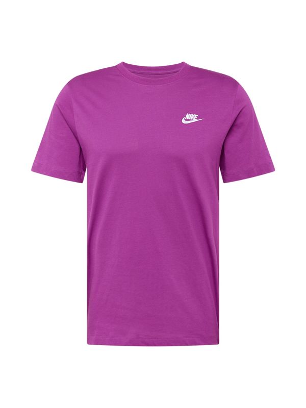Nike Sportswear Nike Sportswear Majica 'CLUB'  neonsko lila / bela