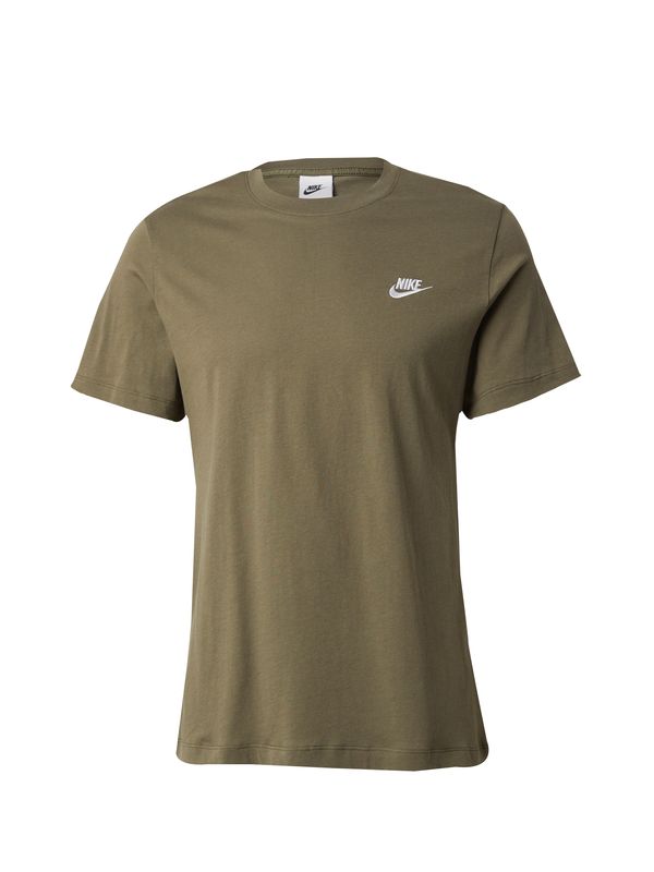Nike Sportswear Nike Sportswear Majica 'CLUB'  oliva / bela