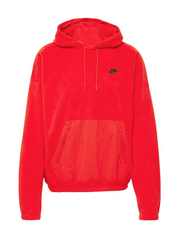 Nike Sportswear Nike Sportswear Majica 'CLUB+ Polar'  rdeča / črna