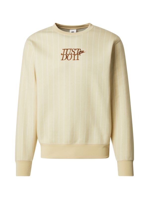 Nike Sportswear Nike Sportswear Majica 'CLUB'  rjava / svetlo rumena / off-bela