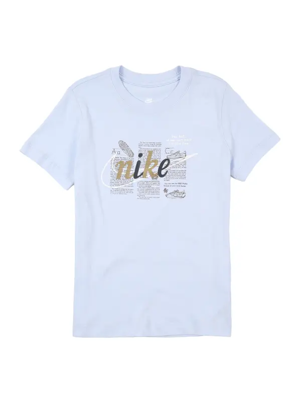 Nike Sportswear Nike Sportswear Majica 'CLUB'  svetlo modra / sepija / črna / bela