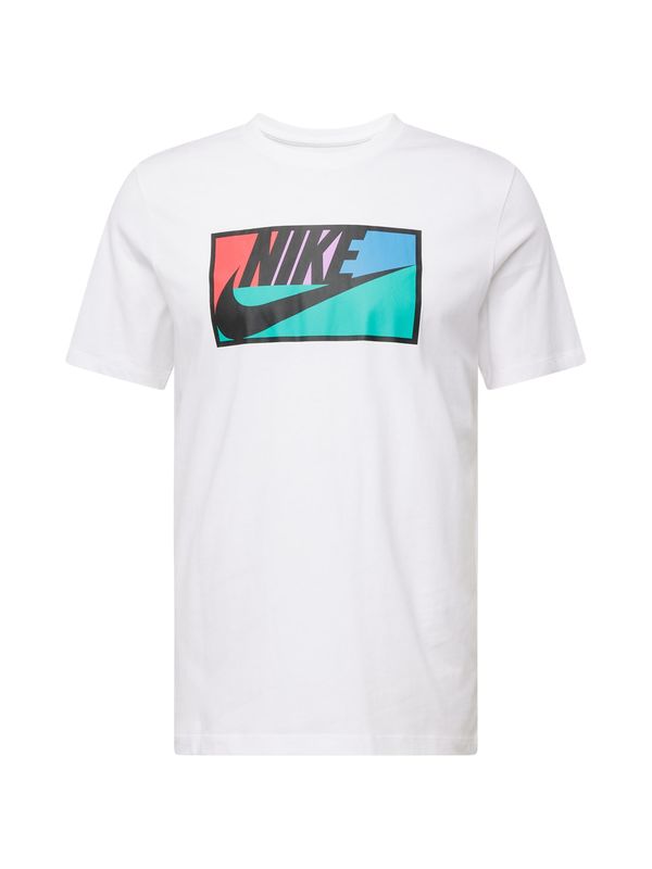 Nike Sportswear Nike Sportswear Majica 'CLUB'  svetlo modra / žad / črna / bela
