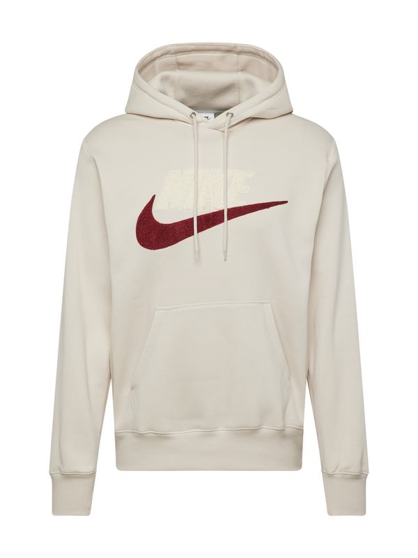 Nike Sportswear Nike Sportswear Majica 'CLUB'  vinsko rdeča / off-bela