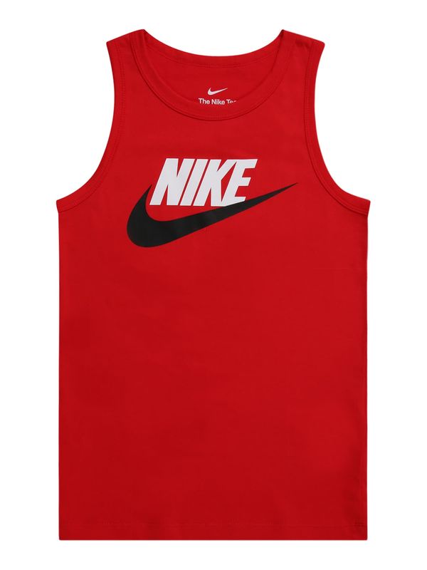 Nike Sportswear Nike Sportswear Majica 'ESSNTL HBR'  rdeča / črna / bela