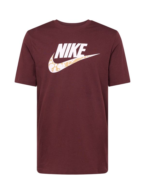 Nike Sportswear Nike Sportswear Majica 'FUTURA'  svetlo oranžna / burgund / bela