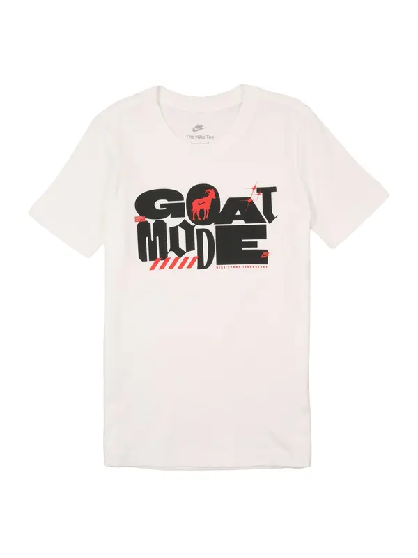 Nike Sportswear Nike Sportswear Majica 'GOAT MODE'  živo rdeča / črna / bela