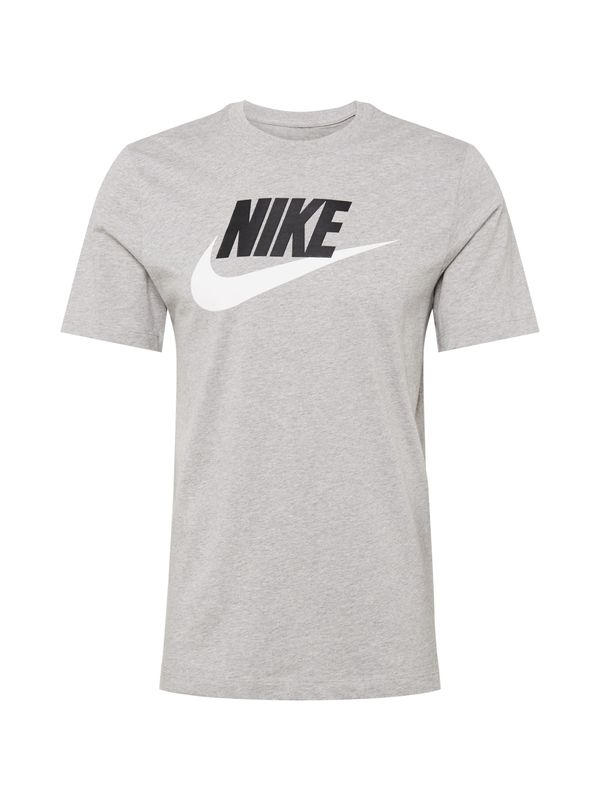 Nike Sportswear Nike Sportswear Majica 'Icon Futura'  pegasto siva / črna / bela