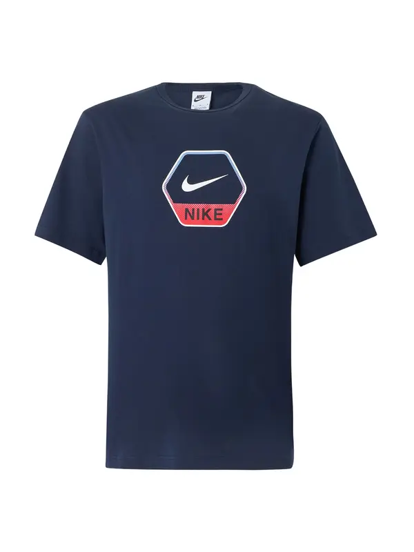 Nike Sportswear Nike Sportswear Majica  mornarska / temno oranžna / bela