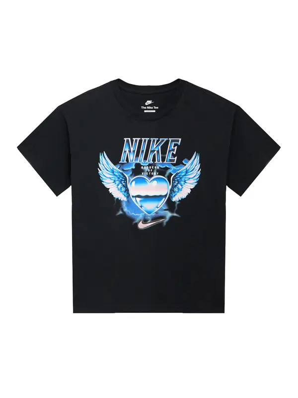 Nike Sportswear Nike Sportswear Majica 'MYSTICAL'  azur / pastelno roza / črna / bela