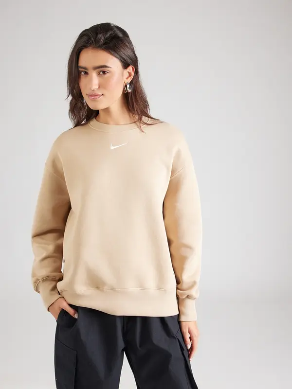 Nike Sportswear Nike Sportswear Majica 'PHNX FLC'  kapučino / bela