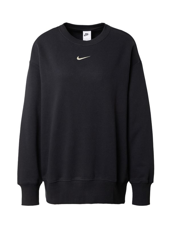 Nike Sportswear Nike Sportswear Majica 'Phoenix Fleece'  črna / bela