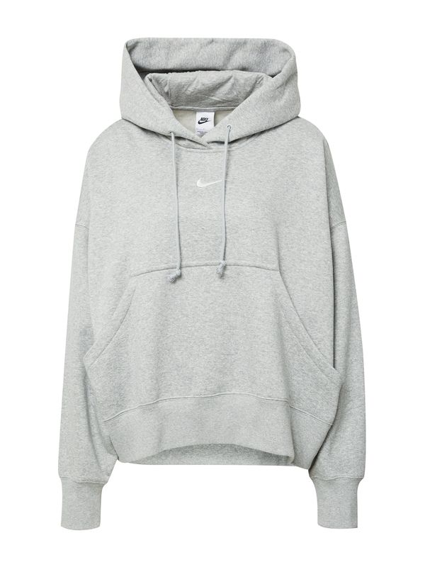 Nike Nike Sportswear Majica 'PHOENIX FLEECE'  pegasto siva / bela