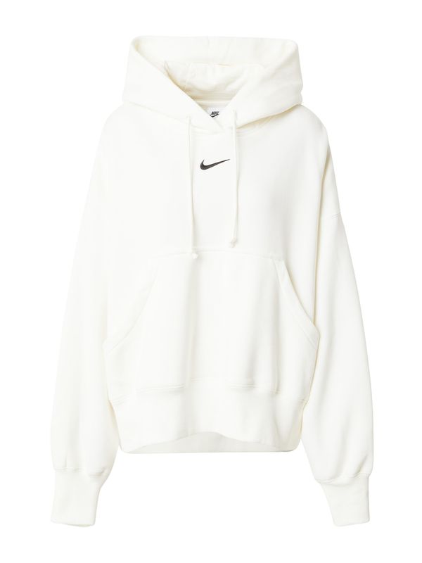 Nike Sportswear Nike Sportswear Majica 'PHOENIX FLEECE'  svetlo bež / črna