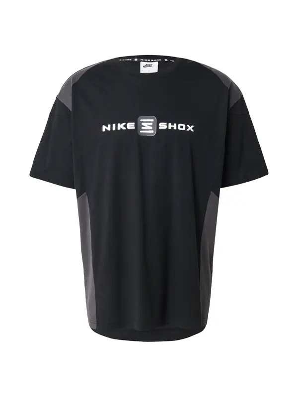 Nike Sportswear Nike Sportswear Majica 'SHOX'  temno siva / črna / bela