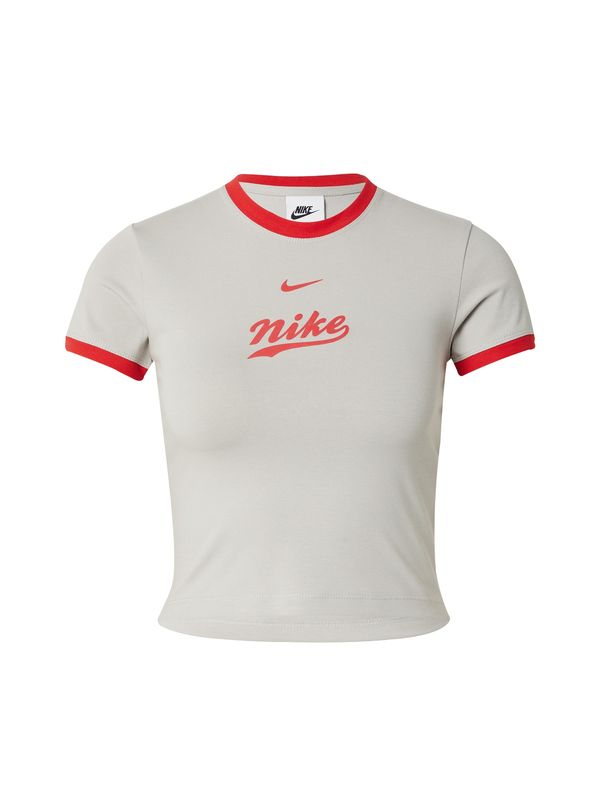 Nike Sportswear Nike Sportswear Majica  siva / rdeča