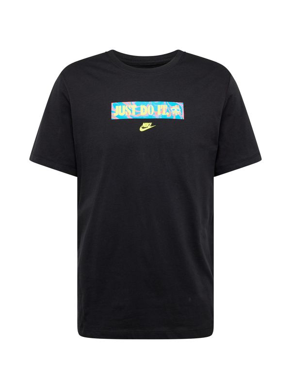 Nike Sportswear Nike Sportswear Majica 'SPRING BREAK'  svetlo modra / rumena / temno oranžna / črna