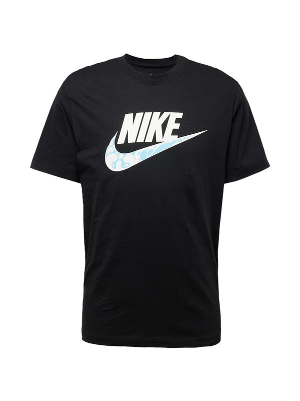 Nike Nike Sportswear Majica  svetlo modra / črna / bela