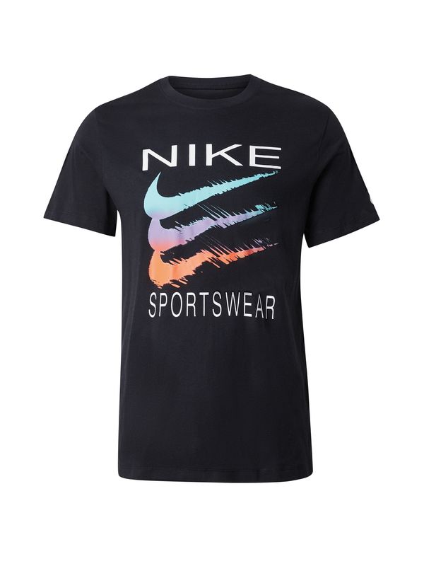 Nike Sportswear Nike Sportswear Majica  svetlo modra / oranžna / črna / bela