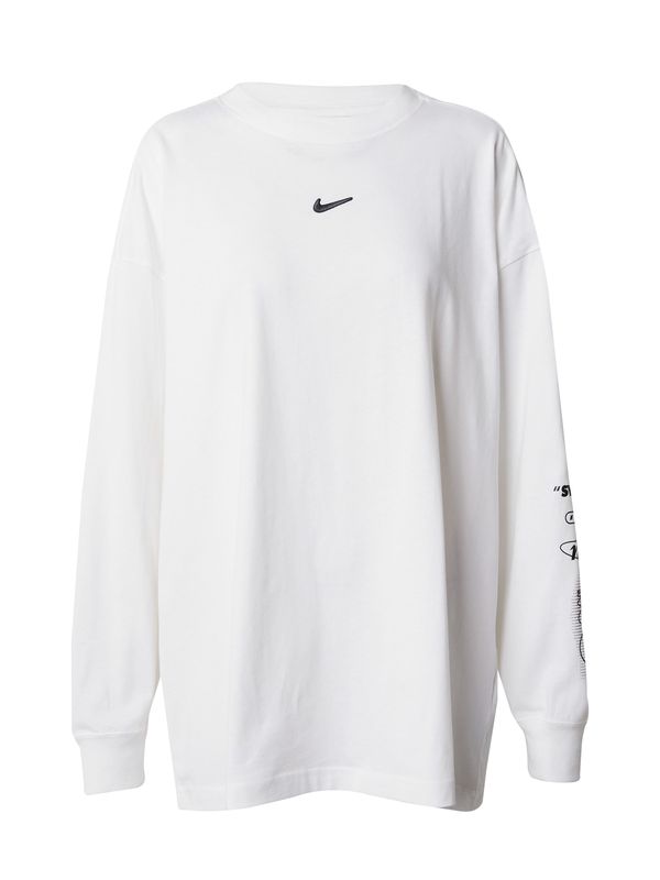 Nike Sportswear Nike Sportswear Majica 'SWOOSH'  črna / bela