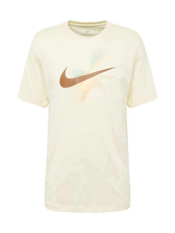 Nike Sportswear Nike Sportswear Majica 'SWOOSH'  ecru / rjava / meta / oranžna