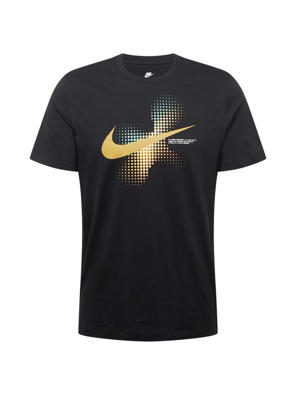 Nike Sportswear Nike Sportswear Majica 'SWOOSH'  gorčica / meta / črna / bela