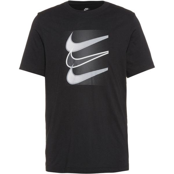 Nike Sportswear Nike Sportswear Majica 'SWOOSH'  kamen / črna / bela