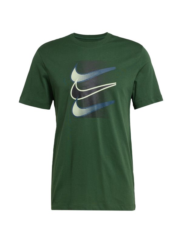 Nike Sportswear Nike Sportswear Majica 'SWOOSH'  mornarska / temno zelena / črna / jajčna lupina
