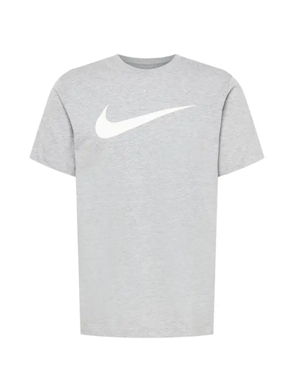 Nike Sportswear Nike Sportswear Majica 'Swoosh'  pegasto siva / bela