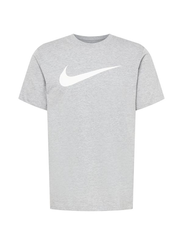 Nike Sportswear Nike Sportswear Majica 'Swoosh'  pegasto siva / bela