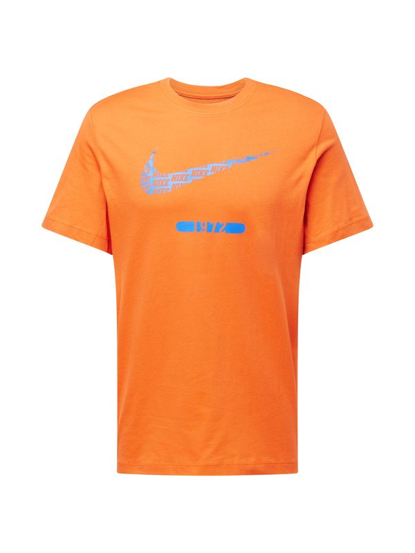 Nike Sportswear Nike Sportswear Majica 'SWOOSH'  svetlo modra / mandarina